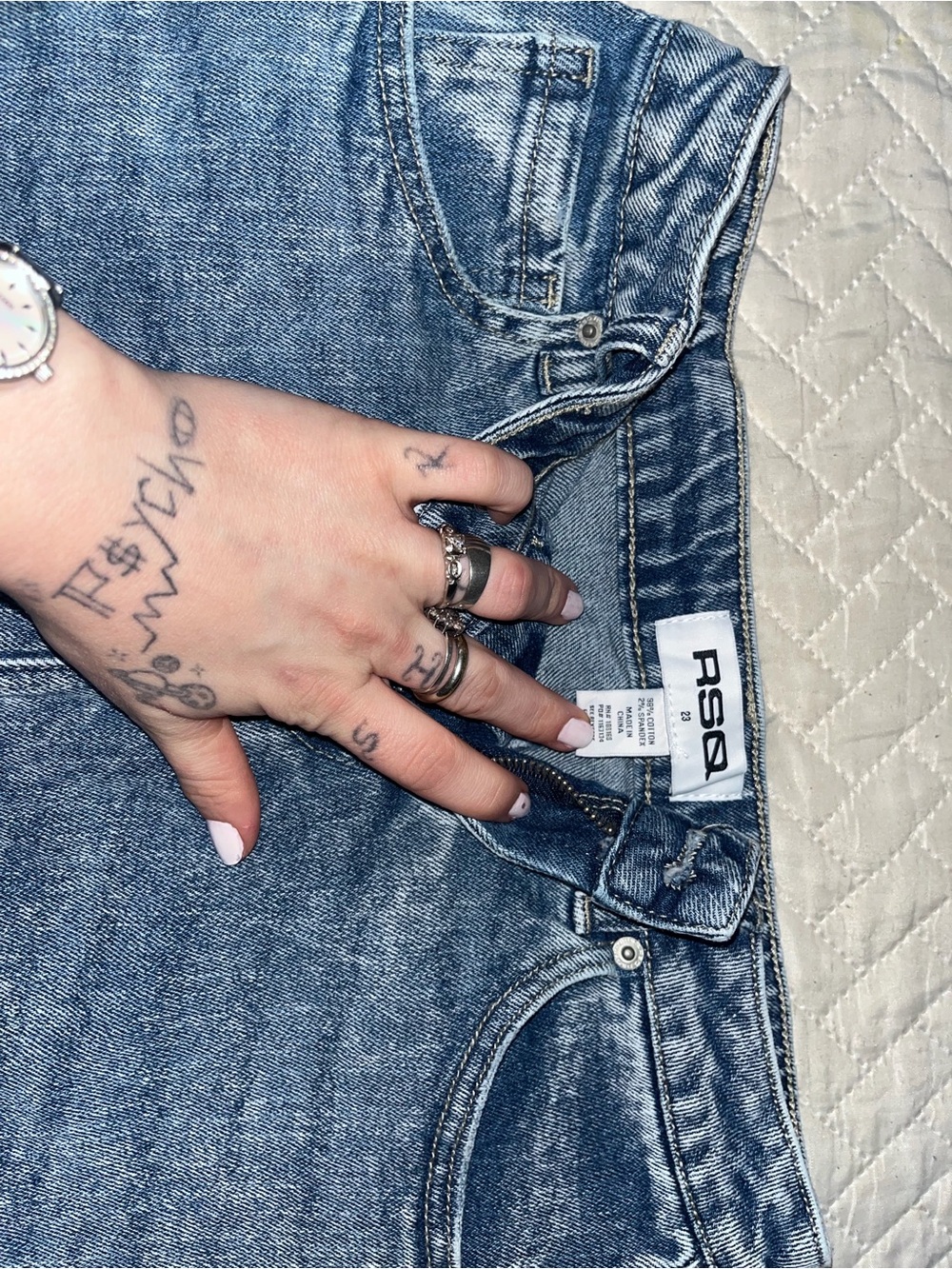 RSQ High-Rise Light Blue Denim Jeans